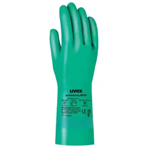 Guanti Da Lavoro Uvex Profastrong NF33 - Taglia 7, Verde, Antiscivolo E Resistenti Ai Chimici
